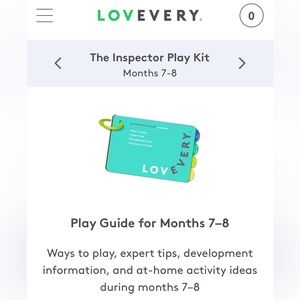 Lovevery Play Guide for Months 7-8